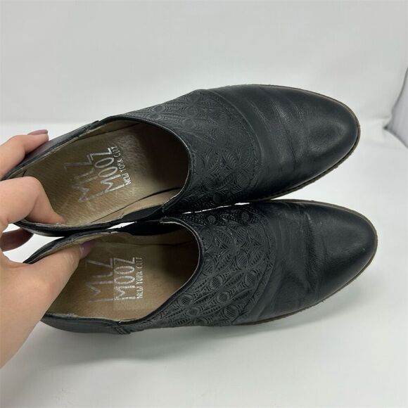 Miz Mooz Women's Tennessee Black Loafer Patterned Size 37 Casual Slip On - Picture 12 of 13
